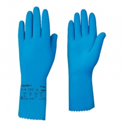 Ansell AlphaTec 87-665 Chemical-Resistant Latex Gauntlet Gloves